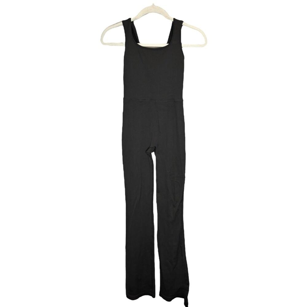 Set Active Ribbed Flare Leg Jumpsuit - Picture 1 of 9
